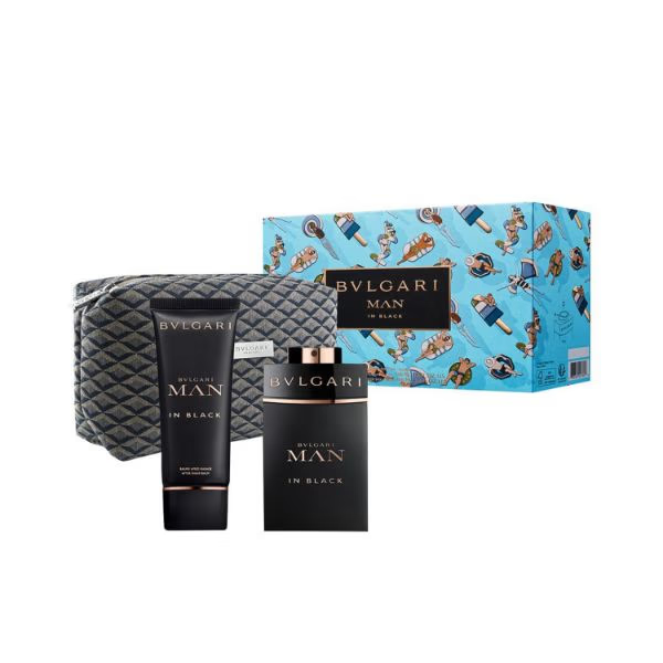 Bvlgari Man Wood Essence Travel Set (100 ML EDP + 100 ML After Shave Balm + Pouch)