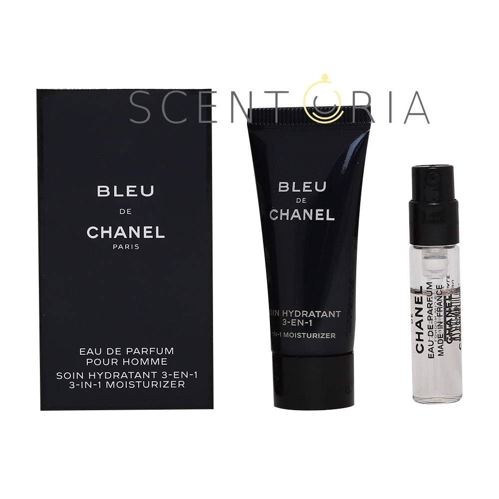 Bleu De Chanel EDP Pour Homme 1.5 ML & 3-In-1 Moisturizer Cream 5 ML